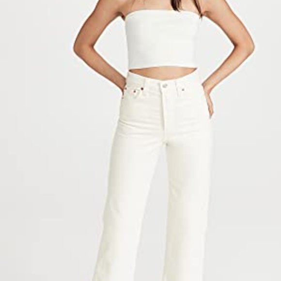 Levi’s Ribcage Straight Ankle Ecru Chasing Rainbows - Picture 10 of 16